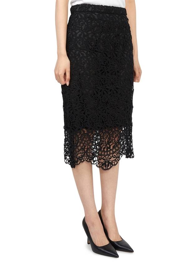 Women's Macrame Lace Pencil Skirt Black - BURBERRY - BALAAN 6