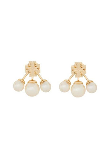 Kira White Pearl Earrings Gold - TORY BURCH - BALAAN 1