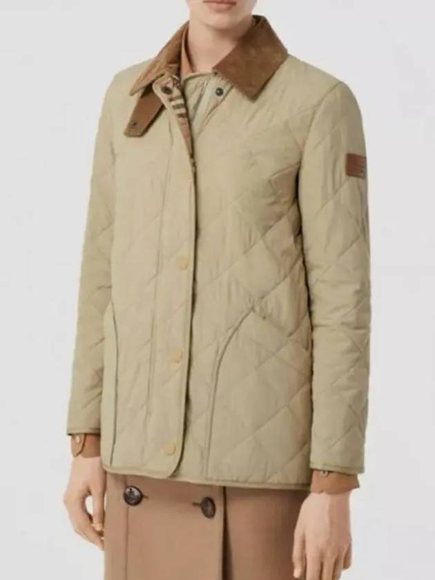 Diamond Quilted Thermoregulated Barn Jacket Honey - BURBERRY - BALAAN 3