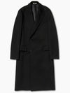 Double Cloth Hard Twist Cassie Chesterfield Coat Black - AURALEE - BALAAN 2