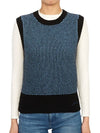 Jacquard Vest Blue - GANNI - BALAAN 4