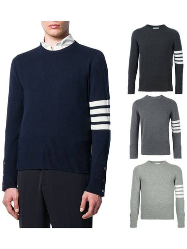 diagonal armband cashmere knit MKA001A - THOM BROWNE - BALAAN 1