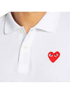 Men's Red Heart Collar TShirt White P1T006 - COMME DES GARCONS - BALAAN 3