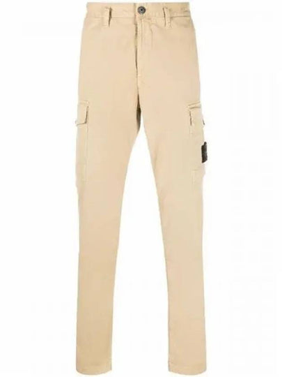 Waffen Patch Cargo Straight Pants Beige - STONE ISLAND - BALAAN 2