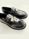 Brushed Leather Penny Loafers Black - MIU MIU - BALAAN 7