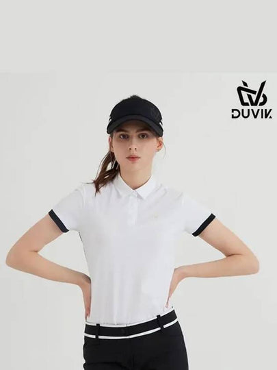 color combination logo Y-collar short-sleeved T-shirt DC2WTS002CR - DUVIK - BALAAN 2