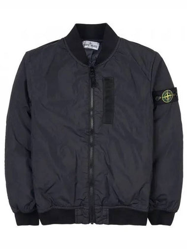 Kids 40323 Wappen Patch Down Bomber Jacket Black - STONE ISLAND - BALAAN 1