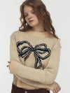 Ribbon Brush CROP Knit Cream - CPGN STUDIO - BALAAN 3