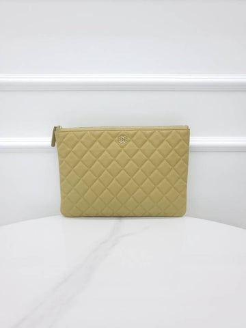 Classic Caviar Olive Medium Clutch A82545 31st - CHANEL - BALAAN 1