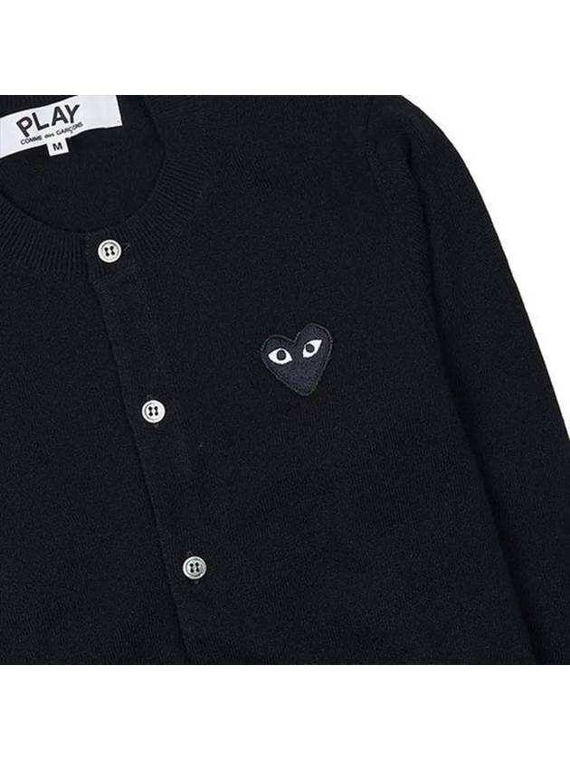 Women s Black Heart Waffen Wool Cardigan P1N023 AX N023 051 - COMME DES GARCONS - BALAAN 4