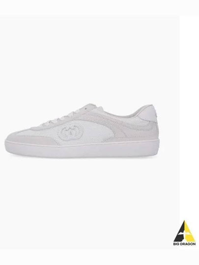 Interlocking G Suede Low-Top Sneakers White - GUCCI - BALAAN 2