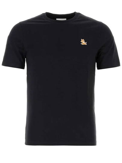 Chillax Fox Patch Regular Short Sleeve T-Shirt Black - MAISON KITSUNE - BALAAN 2