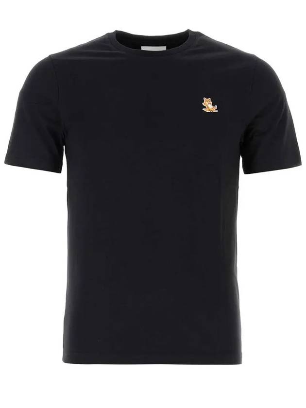 Chillax Fox Patch Regular Short Sleeve T-Shirt Black - MAISON KITSUNE - BALAAN 3