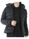 Women's Herbe Hooded Short Padded Black - MONCLER - BALAAN.