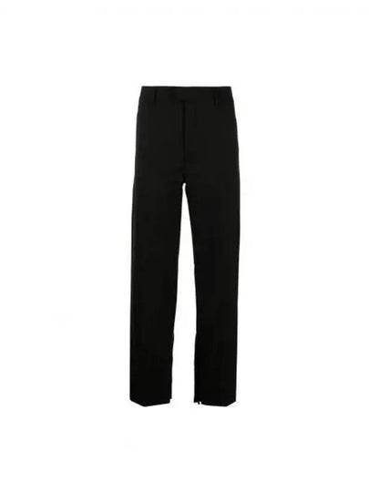 Zipper Wool Slim Straight Pants Black - OFF WHITE - BALAAN 2