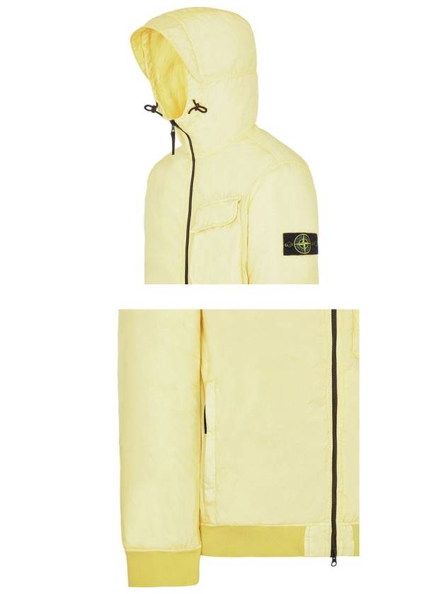 Wappen Patch Nylon Crinklips Hooded Jacket Yellow - STONE ISLAND - BALAAN 6