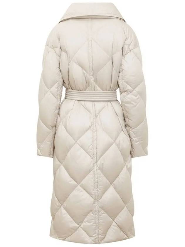 Trecoat Diamond Quilted Belted Padding Sand - MAX MARA - BALAAN 3