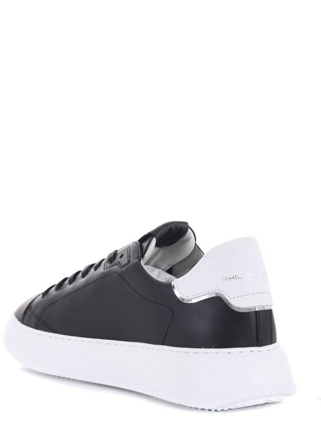 Men's Temple Tennis White Tab Low Top Sneakers Black - PHILIPPE MODEL - BALAAN 4