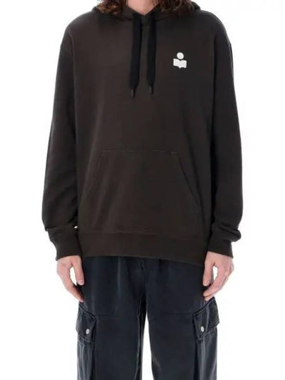 Matte Logo Print Hoodie Ecru Faded Black - ISABEL MARANT - BALAAN 2