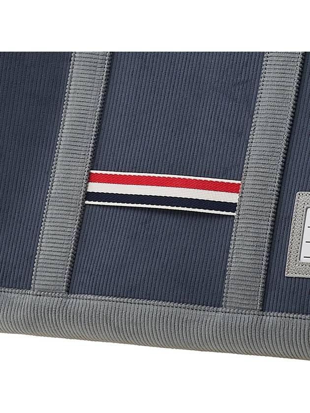 Corduroy Medium Tool Tote Bag Navy - THOM BROWNE - BALAAN 7