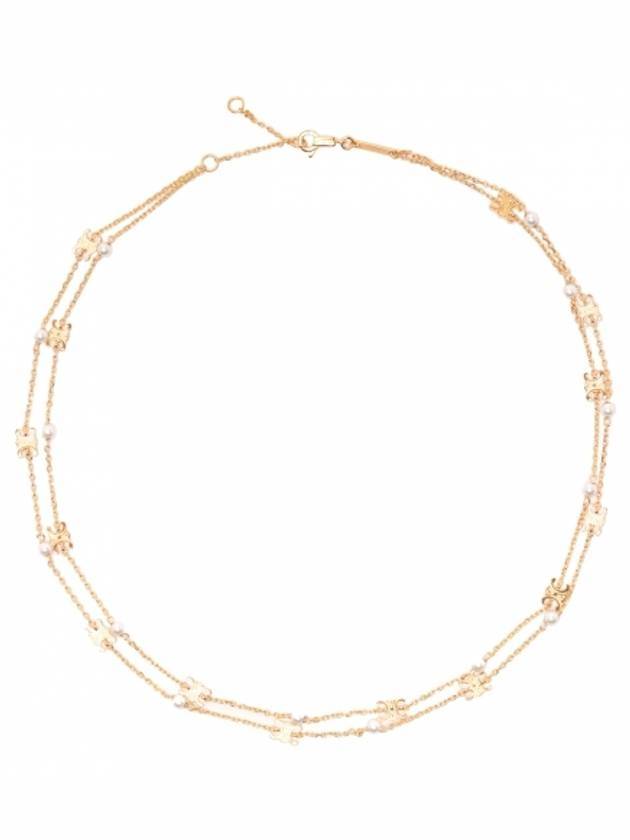 Women's Triomphe Pearl Double Necklace Gold - CELINE - BALAAN 1