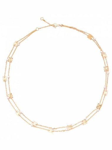 Triomphe Pearl Double Necklace Gold - CELINE - BALAAN 1