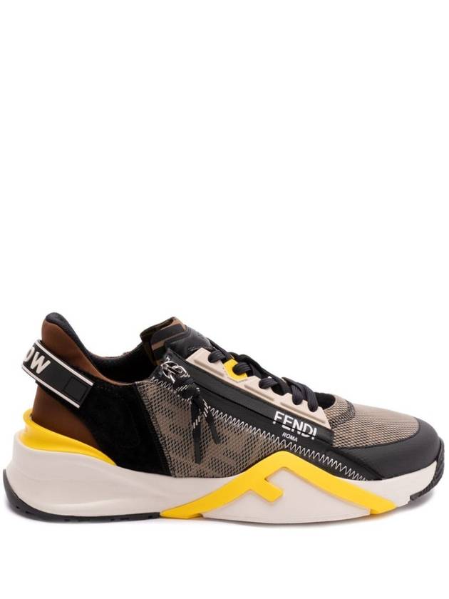 Fendi Lycra And Leather Flow Slip On Sneakers Shoes - FENDI - BALAAN 1