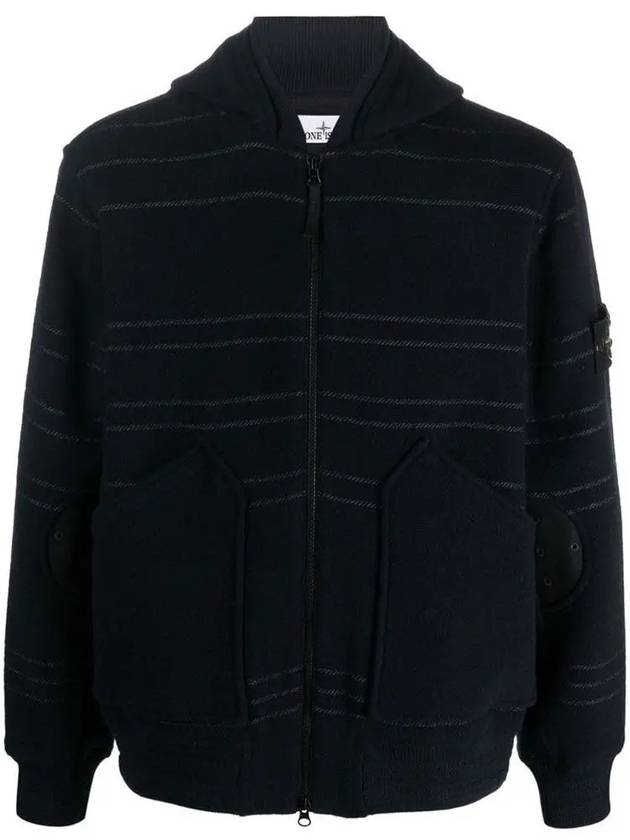 Men's Wappen Patch Zip-up Jacket Navy - STONE ISLAND - BALAAN 3