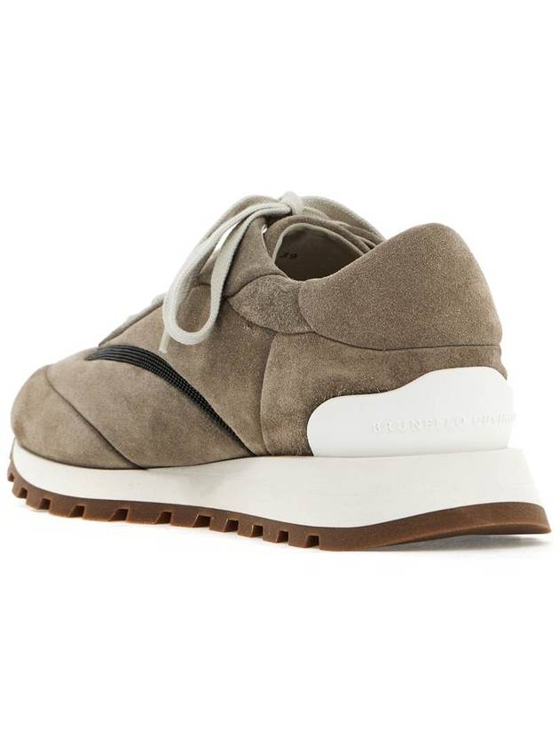 wool sneakers with precious stripe design - BRUNELLO CUCINELLI - BALAAN 3