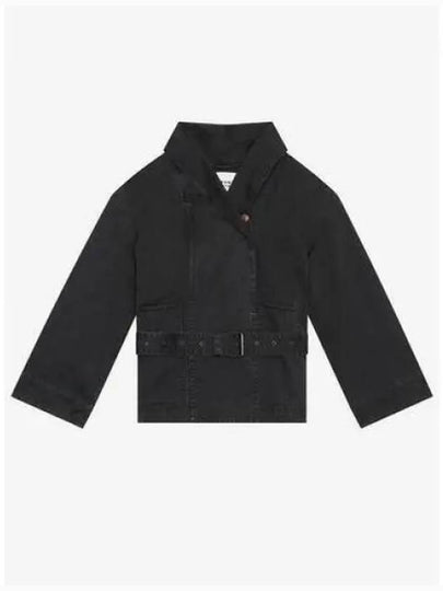 Plum Waist Belted Prunille Jacket Faded Black - ISABEL MARANT - BALAAN 2