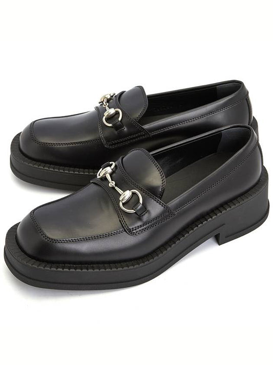 Men's Horsebit Leather Loafers Black - GUCCI - BALAAN 2