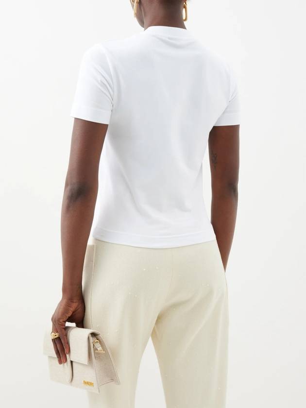 Le Gros Grain Short Sleeve T-Shirt White - JACQUEMUS - BALAAN 4