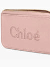 Embroidered Logo Shiny Calf Skin Zipper Card Wallet Pink - CHLOE - BALAAN 4