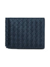 Intrecciato Money Clip Card Wallet Navy - BOTTEGA VENETA - BALAAN 2