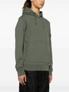 Logo Patch Drawstring Hoodie Dark Green - STONE ISLAND - BALAAN 4