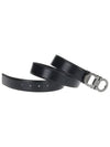 Double Gancini Reversible Leather Belt Black Auburn - SALVATORE FERRAGAMO - BALAAN 5