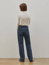 Denim tuck basic straight pants indigo - RYUL+WAI: - BALAAN 3