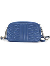 GG Marmont Matelasse Silver Hardware Small Shoulder Bag Blue - GUCCI - BALAAN 4