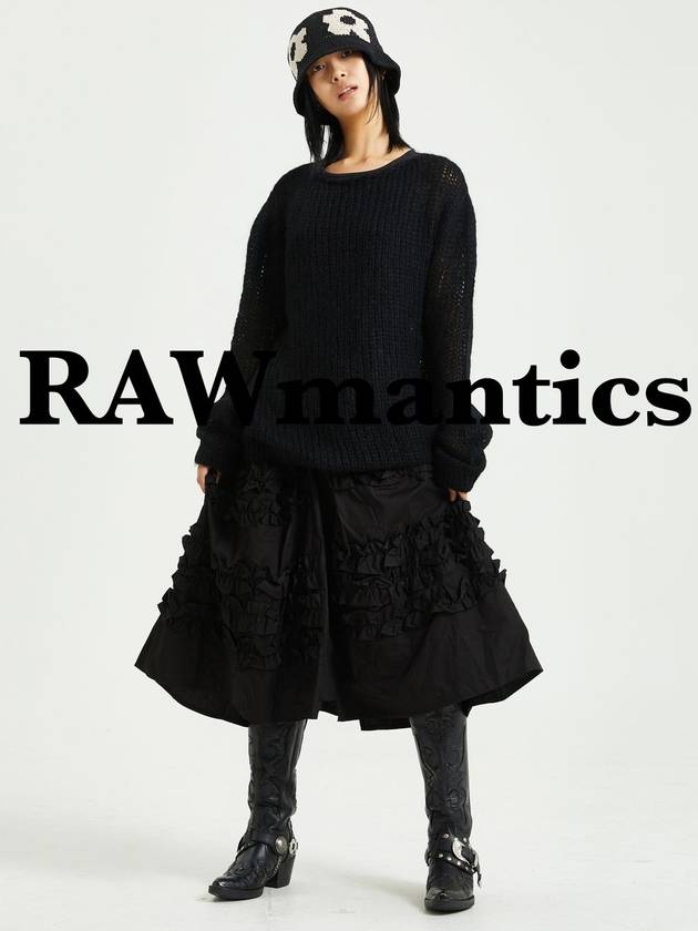 Mohair Net Slim Knit Top Black - RAWMANTICS - BALAAN 2