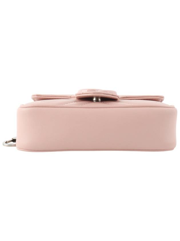 699757 GG Back Light Pink Leather Marmont Belt Bag 33940K - GUCCI - BALAAN 6