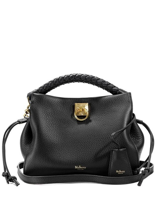 Iris Small Heavy Grain Shoulder Bag Black - MULBERRY - BALAAN 2