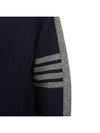 4-Bar Wool Polo Knit Top Navy Grey - THOM BROWNE - BALAAN 10