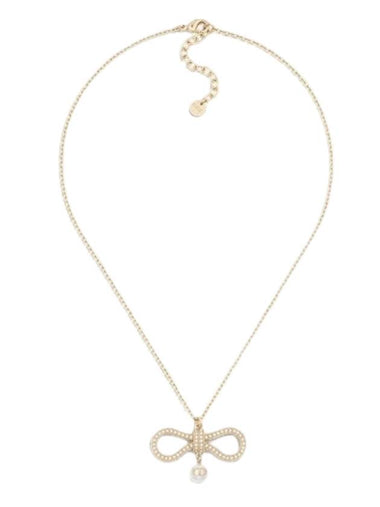 Knot Pendant Metal Necklace Gold - DIOR - BALAAN 1