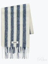 Carro Mohair Alpaca Muffler White Blue - JACQUEMUS - BALAAN 2