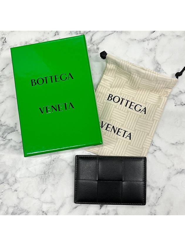 Intrecciato Cassette Card Wallet Black - BOTTEGA VENETA - BALAAN 3