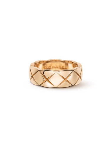 Coco Crush Quilted Motif Small Ring Gold - CHANEL - BALAAN 1