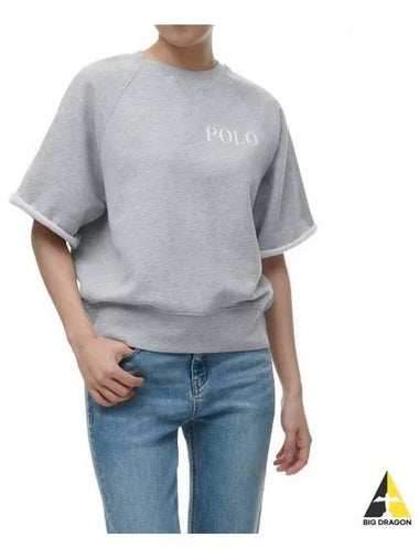 W logo fleece short sleeve sweatshirt gray - POLO RALPH LAUREN - BALAAN 1