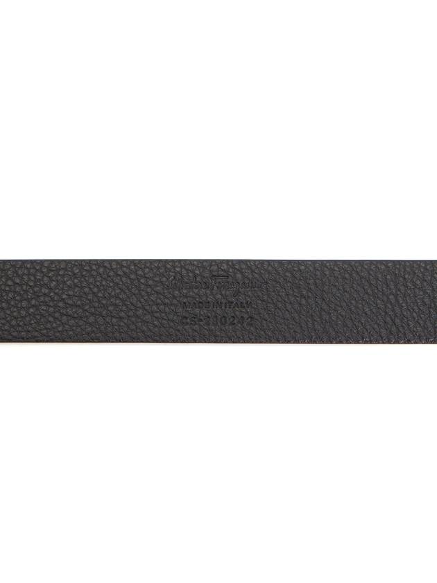 Gancini Buckle Leather Belt Black - SALVATORE FERRAGAMO - BALAAN 8