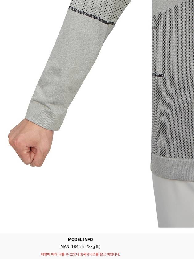 Jimmy Seamless Mid Layer Half Zip Sweater Light Grey Melange - J.LINDEBERG - BALAAN 11