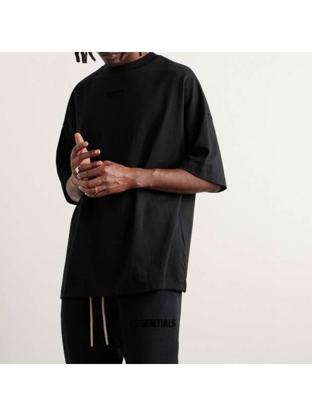 overfit short sleeve t shirt jet black - FEAR OF GOD ESSENTIALS - BALAAN 1